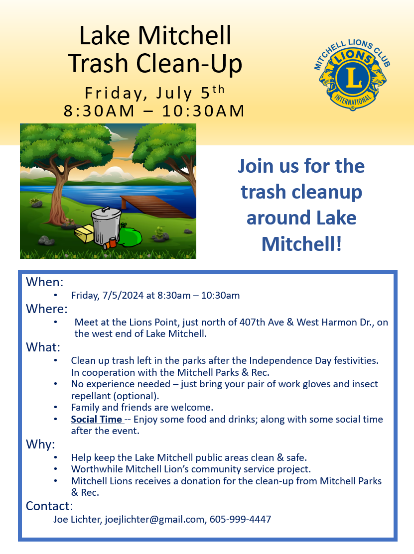 Lake Mitchell Trash Cleanup